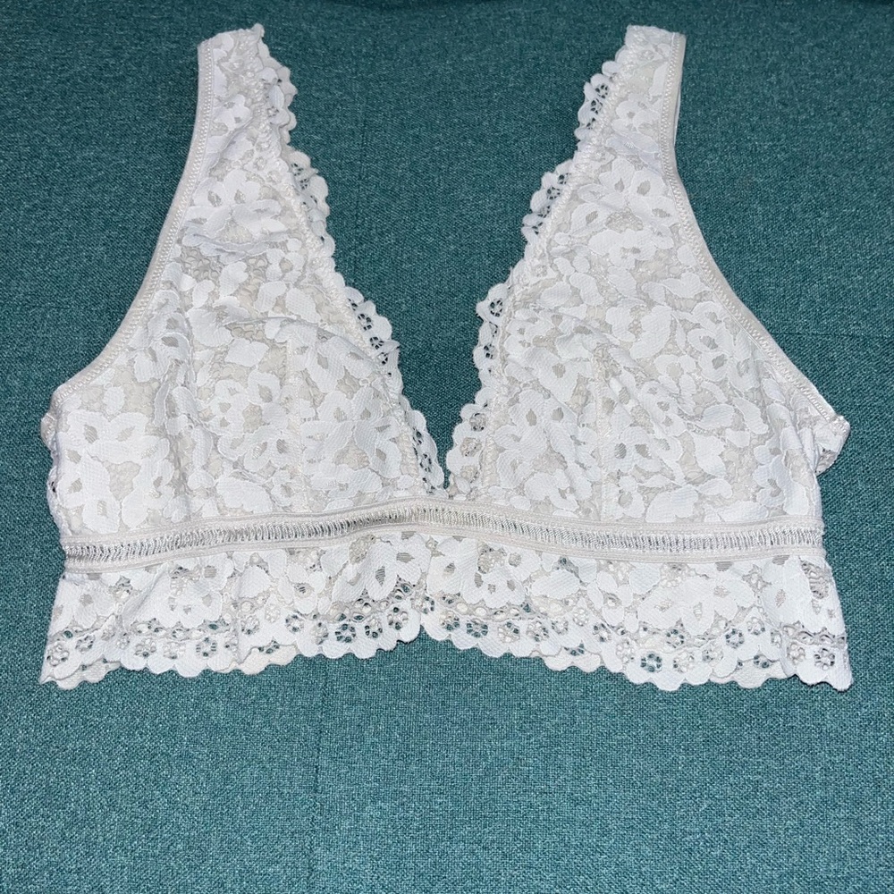 White lace sports bra